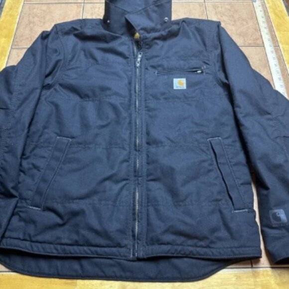 Carhartt Jacket Mens Sz Med Black‎ Livingston Quick Duck 101441 001 Thinsulate - Picture 1 of 10